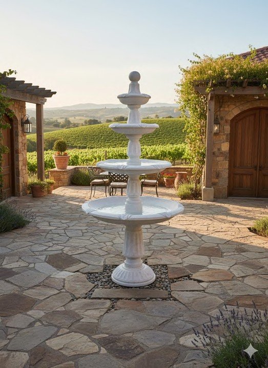 Tiger White Stone Fountain XPFN00023