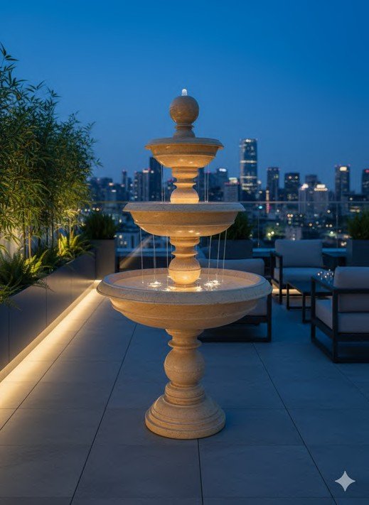 Gold Line Stone Fountain XPFN0003 - Image 2